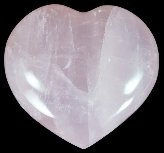 Polished Rose Quartz Heart - Madagascar #59093